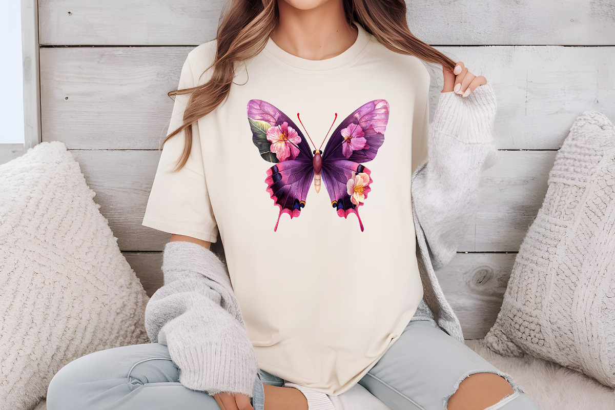 Purple Watercolor Butterfly PNG, an Icon by Libby Wishes (Photo 3 of 6)