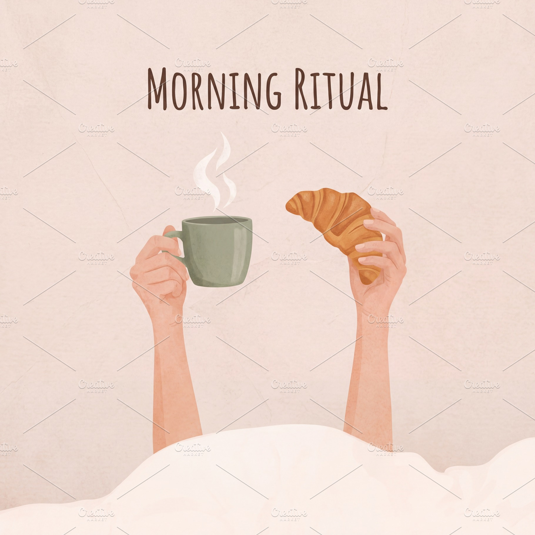Cozy Morning Ritual Illustration, a Photo by Virgo Studio