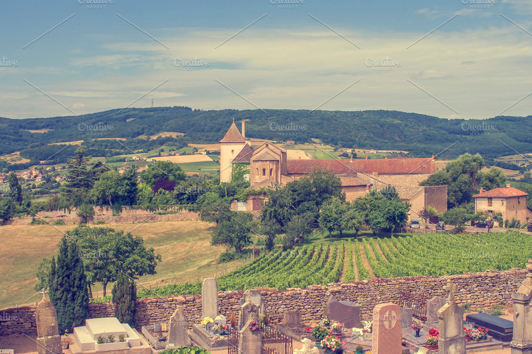 French Village In Burgundy Region