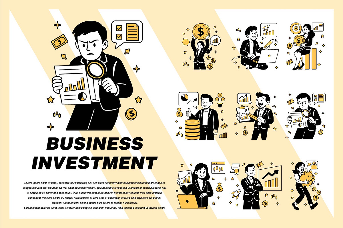 BUSINESS INVESTMENT, a Finance Illustration by frog.ground (Photo 2 of 2)