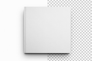 Square Hardback Book Mockup