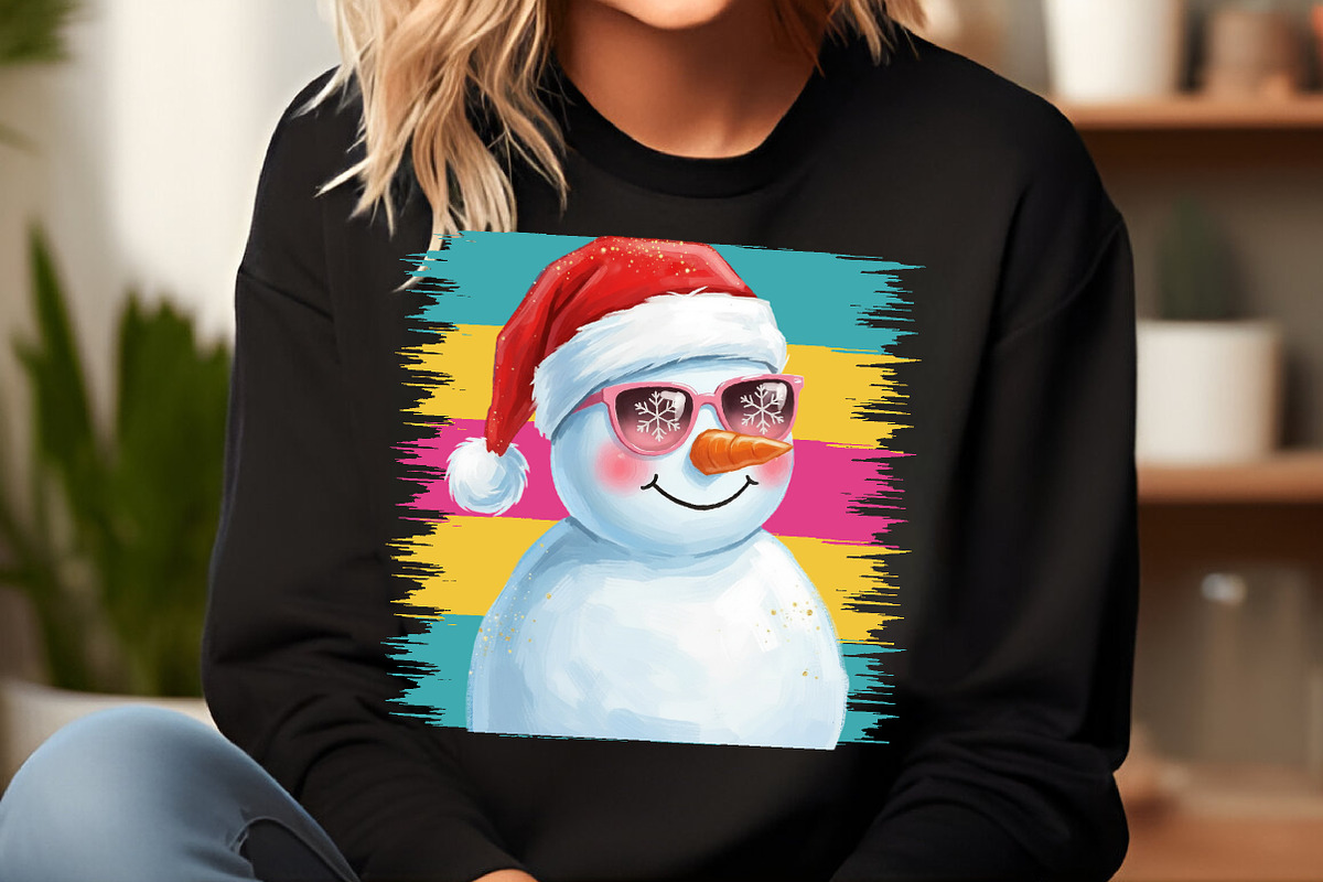 Glitter Christmas Snowman PNG, an Illustration by SinaCreation (Photo 2 of 7)