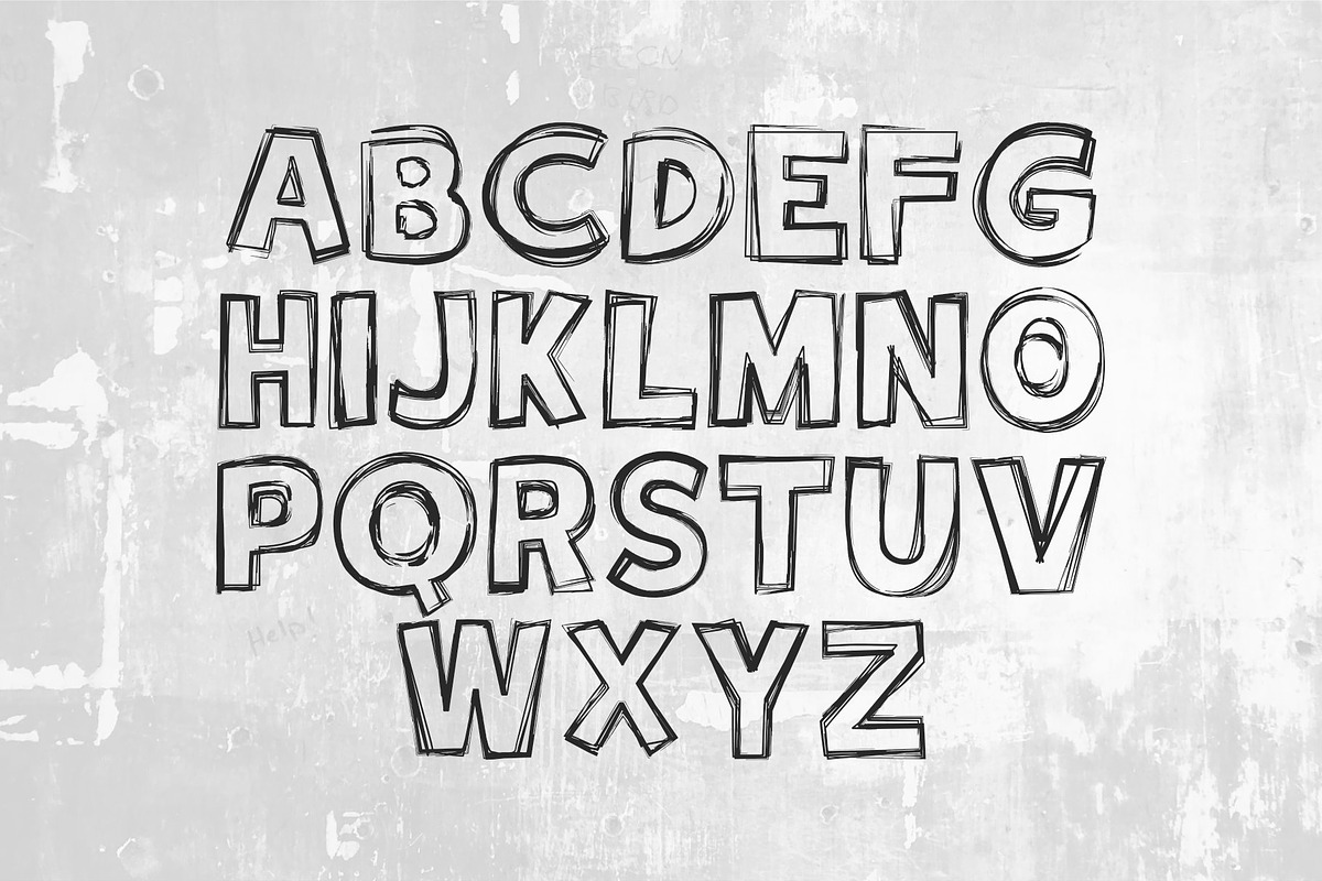 Scratchout - Hand-Drawn Typeface, a Handwritten Font by xyGraphic (Photo 8 of 9)