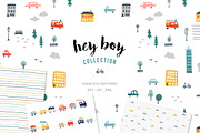 Seamless patterns for boys, a Pattern Graphic by Magnia (Thumbnail 1 of 5)