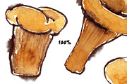 Chanterelles Watercolor Pattern, a Pattern Graphic by Mazheika Store (Thumbnail 2 of 5)