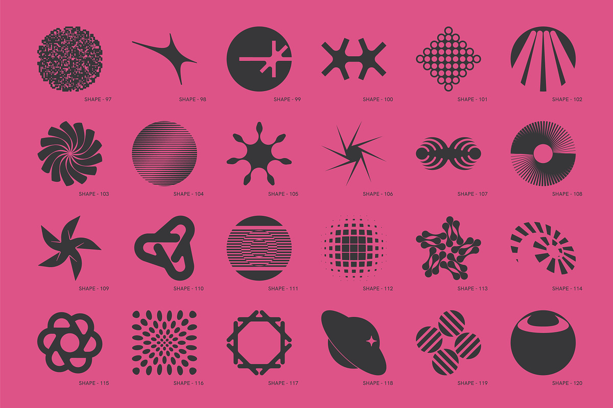 120 Abstract Geometric Shapes Part 5, a Graphic by Vanzyst (Photo 6 of 6)