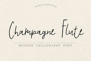Champagne Flute Calligraphy Font