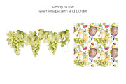 White Wine Watercolor Clipart, a Food Illustration by Eves_Aquadreams (Thumbnail 5 of 8)