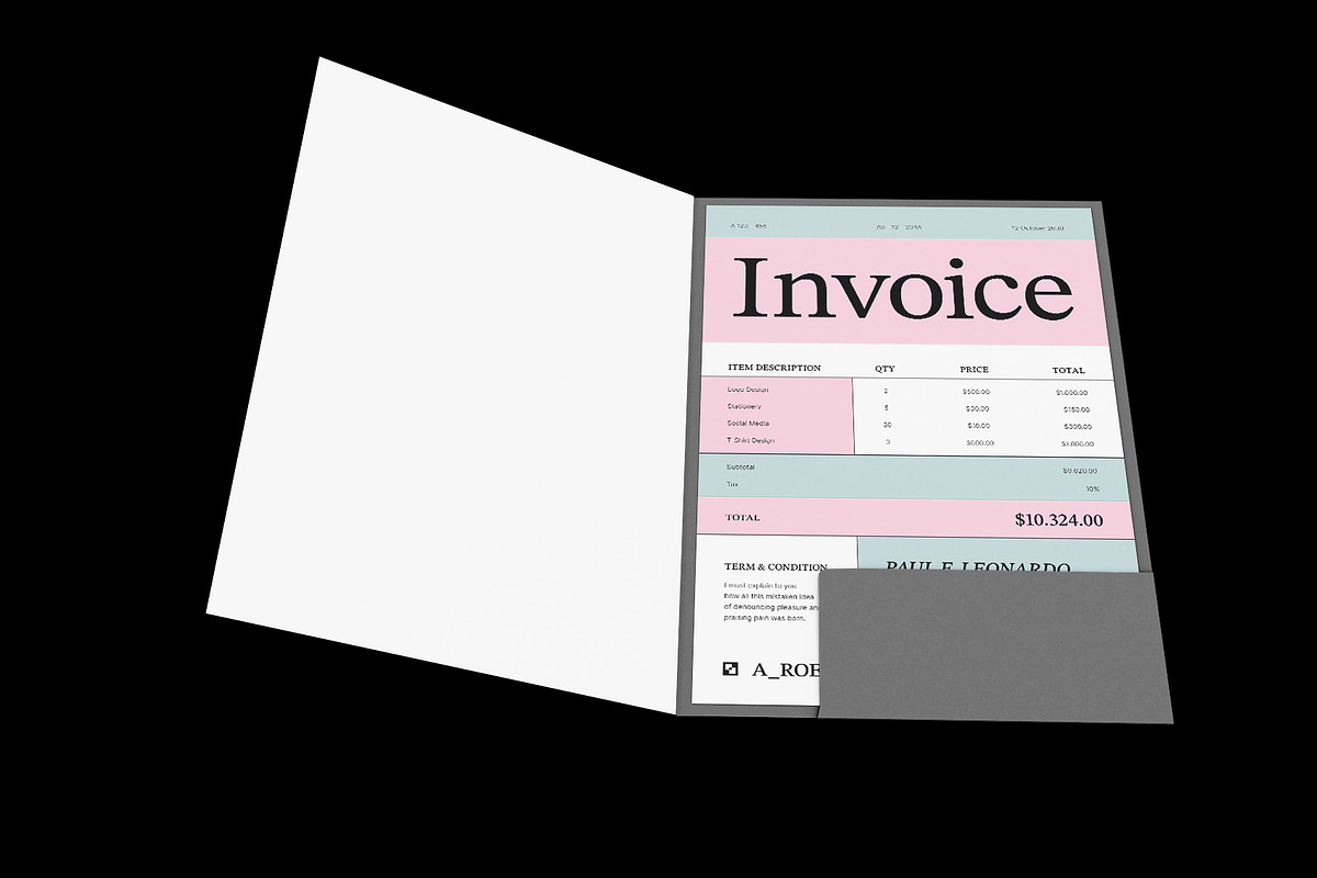 Soft Tone Invoice preview 2