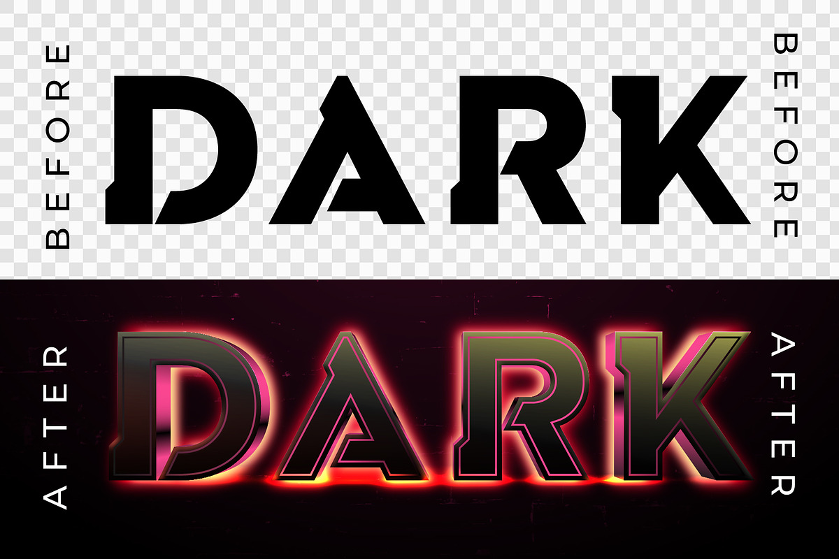 Dark Backlight Text Effect Style, a Layer Style Add-On by Mockmenot (Photo 2 of 2)