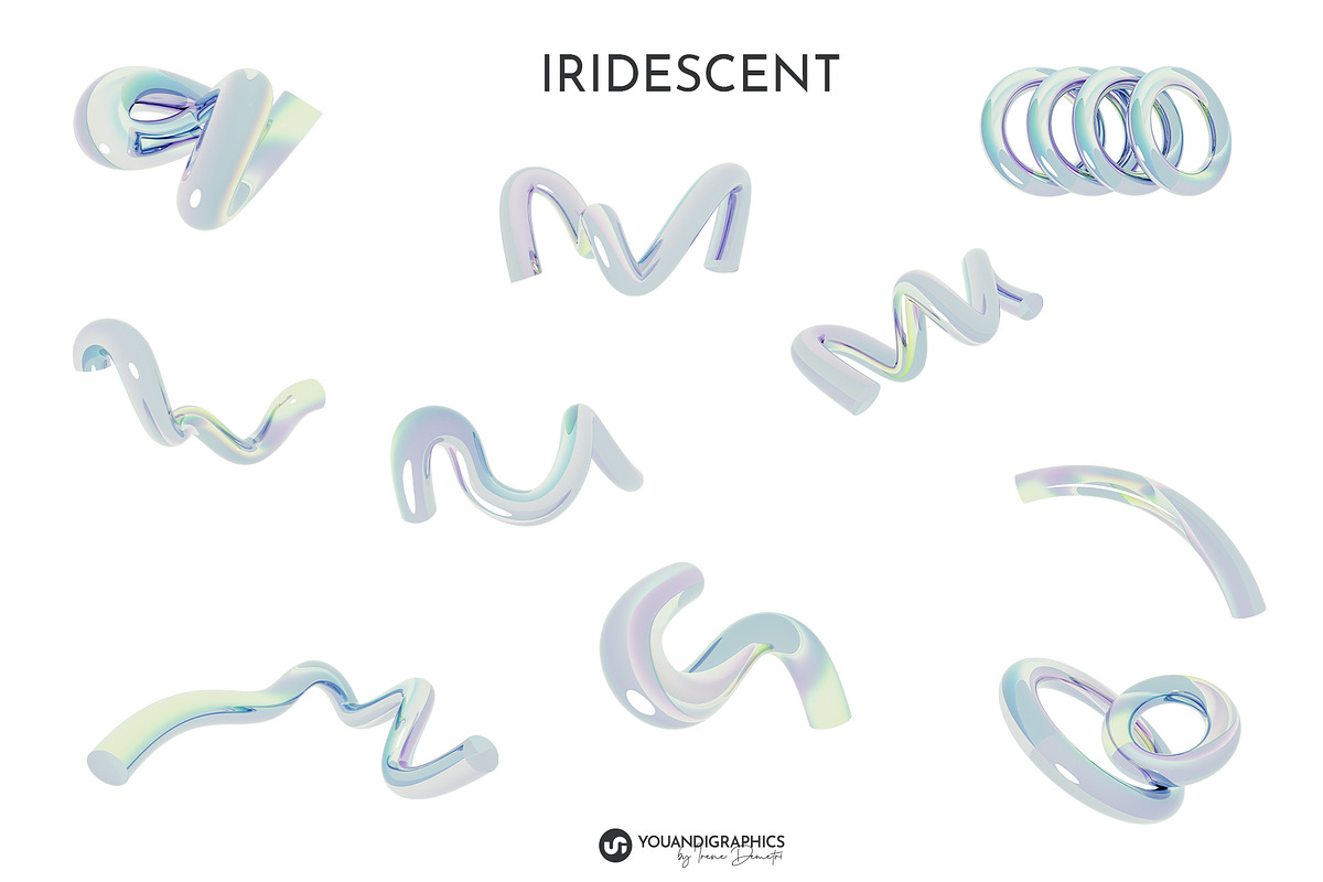 Glossy Abstract 3D Rendered Shapes, a Background Graphic by Youandigraphics (Photo 10 of 13)