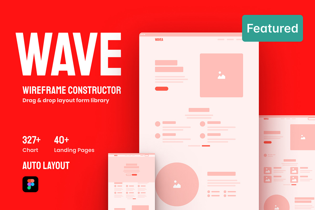 Wave Wireframe Kit, a Wireframe Template by CreativeUI (Photo 1 of 6)