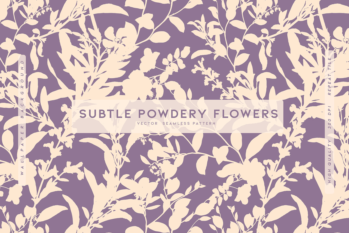 Subtle Powdery Flowers, a Pattern Graphic by MalyskaStudio