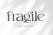Fragile Chique Serif Font, a Serif Font by zeenesia (Thumbnail 1 of 15)