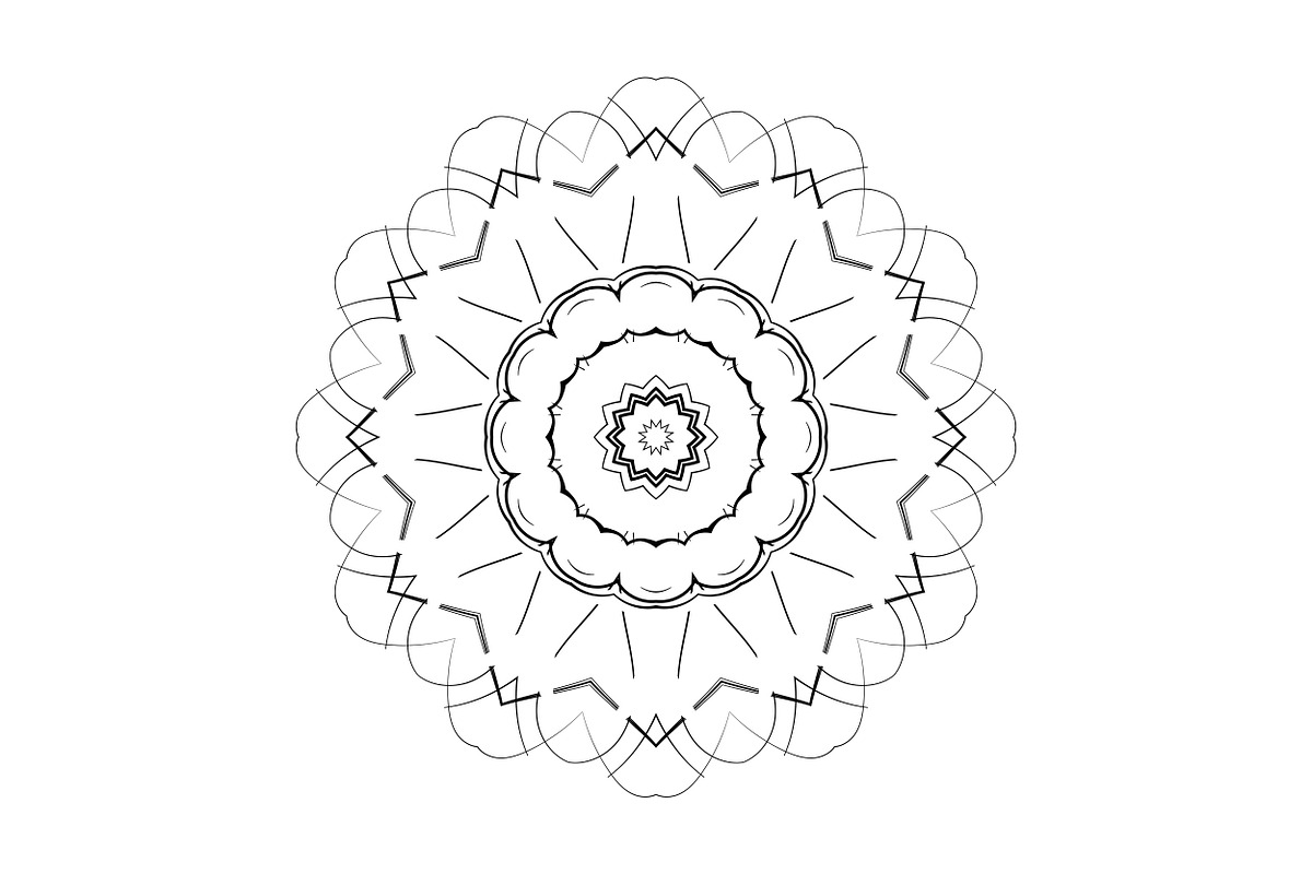Black White Mandala Illustration Set, a Decorative Illustration by NJ Himel (Photo 30 of 101)