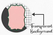 Christmas Frames PNG Clipart Bundle, an Illustration by Canvas Craft (Thumbnail 3 of 6)