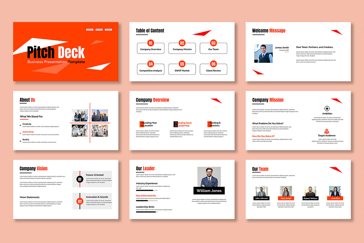 Business Pitch Deck Presentation, a Presentation Template by Mighty-Slide (Photo 2 of 4)
