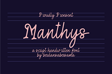 Manthys a Script Font