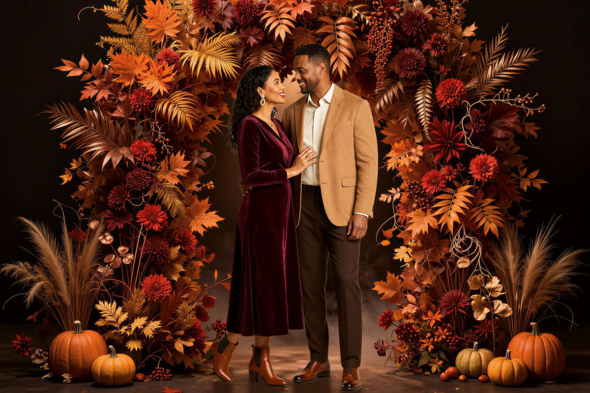 34 Autumn Wreath Digital Backdrops, a Background Graphic by 3Motional (Photo 17 of 18)