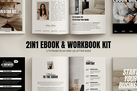 NOLE / 2in1 Ebook & Workbook Kit, a Magazine Template by Wildnun Studio