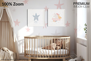 Nursery 44 Frames And Wallpaper