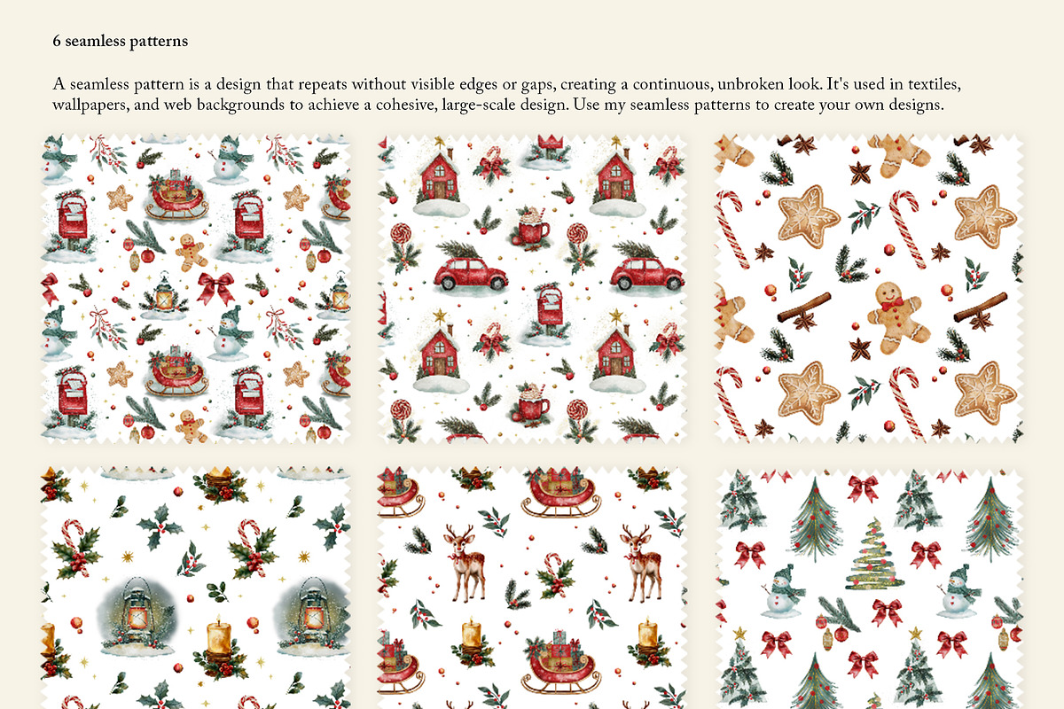 Christmas Holiday Vintage Collection, a Seasonal Illustration by Jenny Quince (Photo 10 of 12)