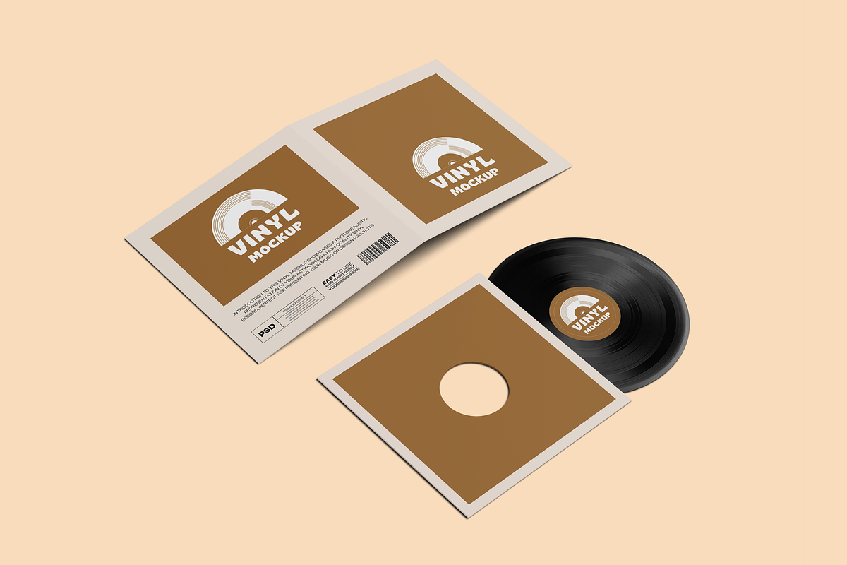 Vinyl Mockup Set, a Packaging Mockup by Se٧enStudio (Photo 5 of 8)