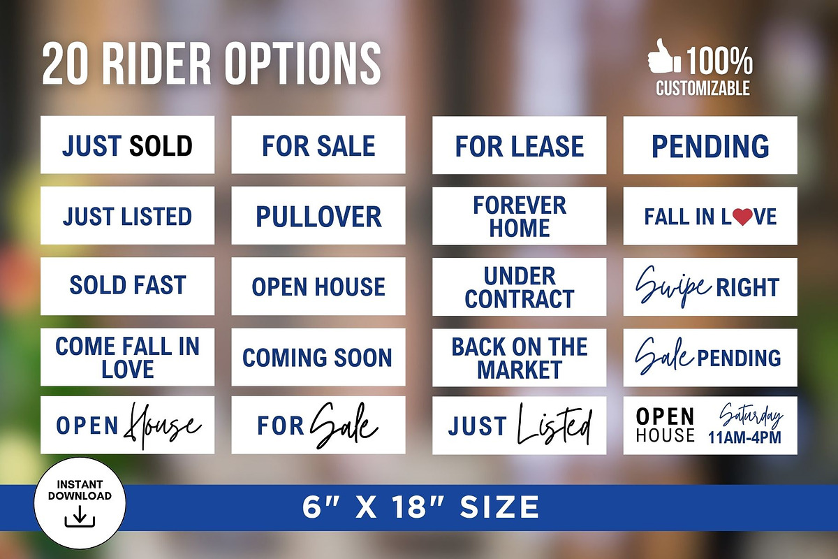 Real Estate Yard Sign Template Canva, a Marketing Template by CreativeVinesStore (Photo 3 of 6)