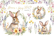 Spring Easter Cute Bunny Clipart, a Graphic by Sunflower Day Love (Thumbnail 3 of 3)
