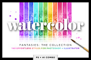 Watercolor & Glitter Styles Bundle, a Layer Style Add-On by Creators Couture (Thumbnail 1 of 5)