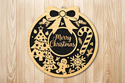 Merry Christmas SVG Laset Cut, an Object Graphic by DreamCafeArt (Thumbnail 2 of 4)