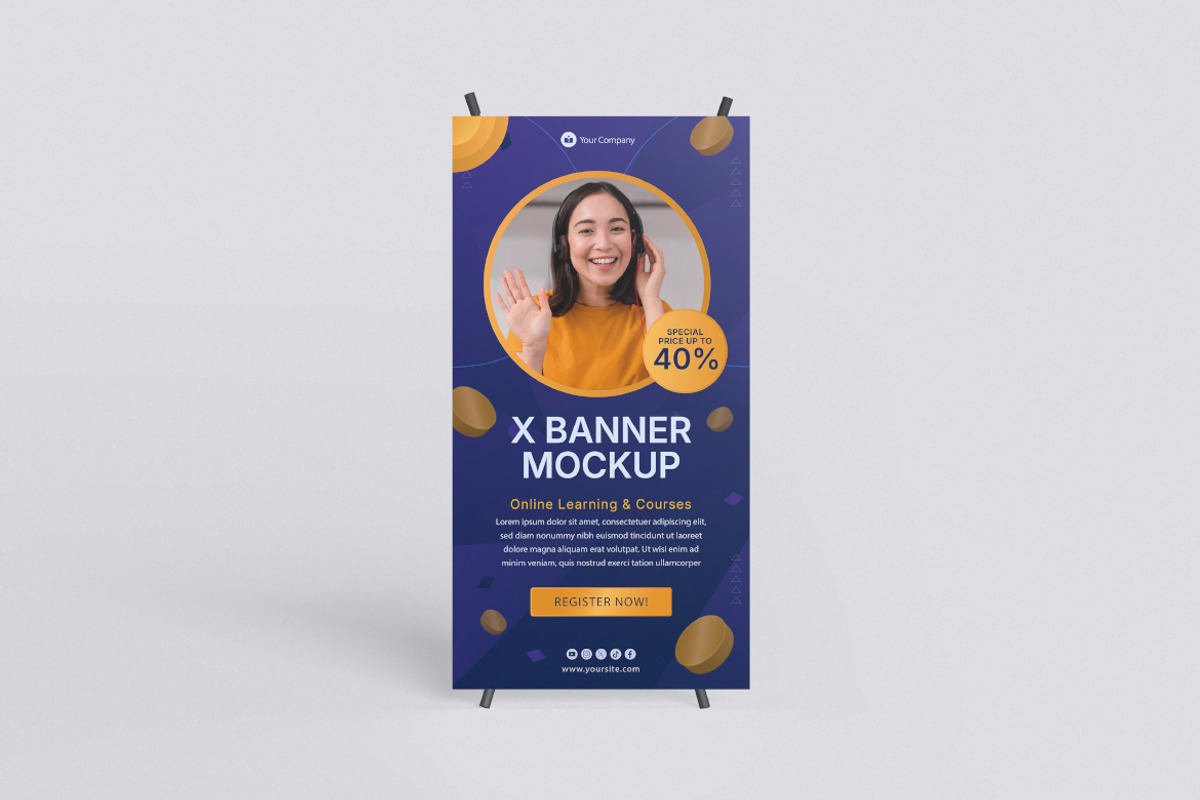 X-Banner Mockup Bundle Set, an Advertising Mockup by Rielismee (Photo 2 of 5)