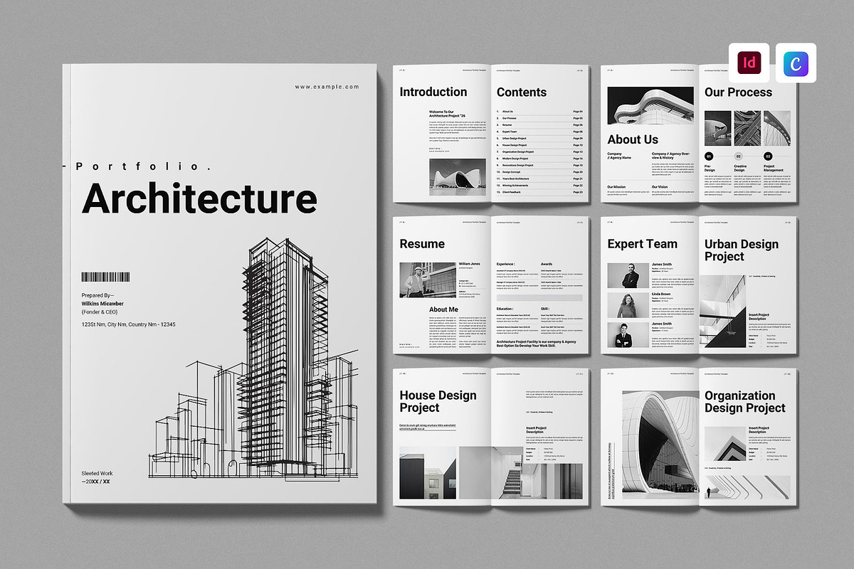 Architecture Portfolio Template, a Brochure Template by Work-Envance (Photo 1 of 10)