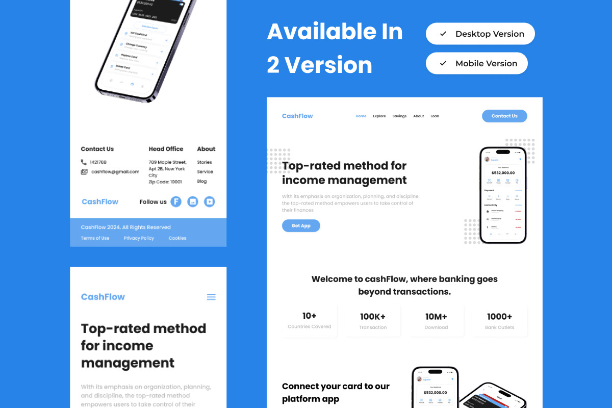 CashFlow - Banking Landing Page V1, a Landing Page Template by twinstd (Photo 2 of 5)