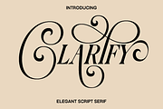 Clarify - Elegant Script Serif, a Script Font by Luna Shop (Thumbnail 1 of 8)