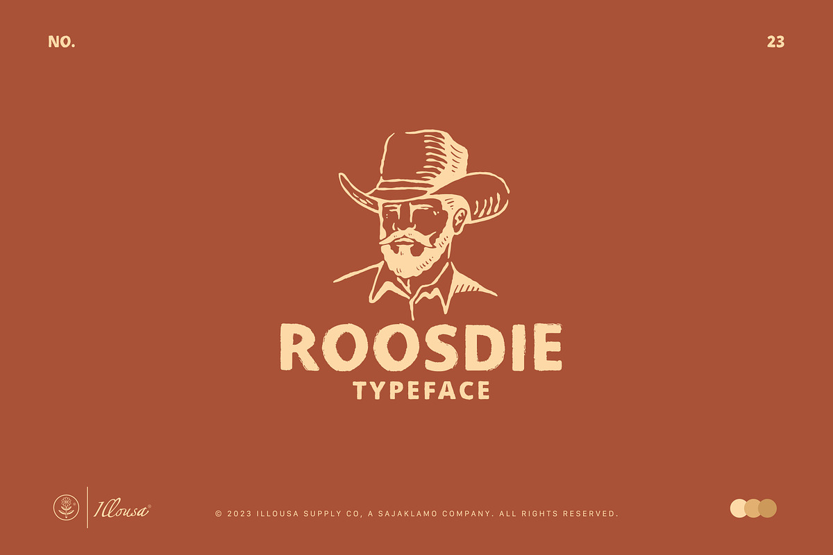 Roosdie Typeface | Vintage Font, a Sans Serif Font by Illousa (Photo 3 of 6)
