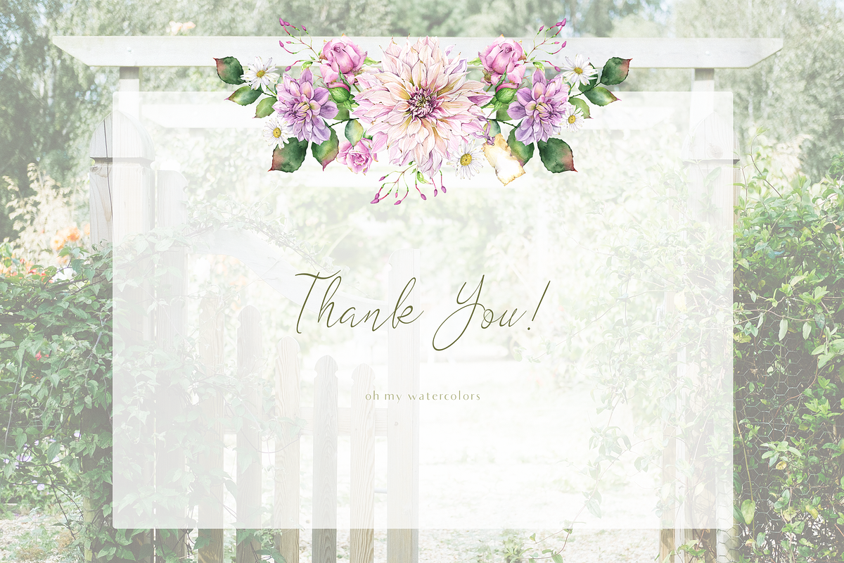 Garden Romance floral watercolor set, an Object Illustration by Tatiana Troian (Photo 6 of 6)