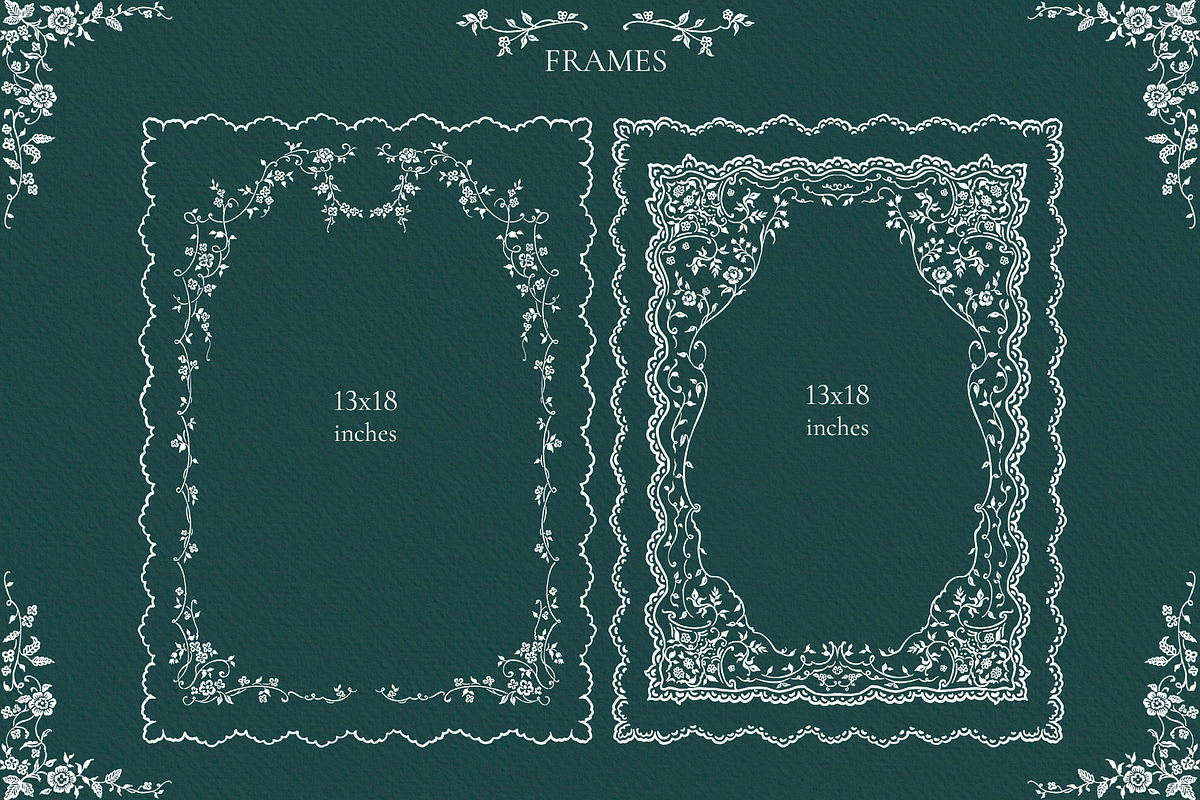 Ivory Lace Vintage Wedding Frames, a Decorative Illustration by Ekaproeka (Photo 4 of 9)