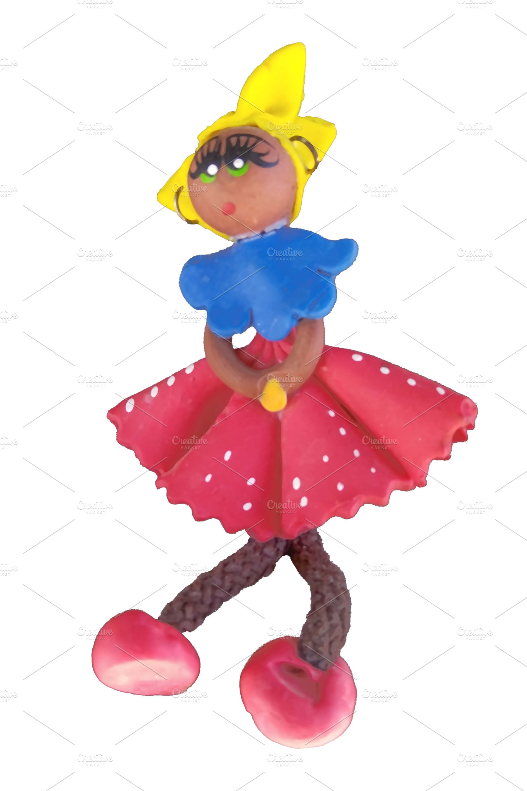 Colorful handmade doll with a red skirt, a Sports & Recreation Photo by DanFLCreativo