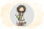 Whimsical Little Girls Gardening C, an Empty State Illustration by SVGArt (Thumbnail 6 of 9)
