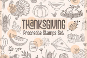 Thanksgiving Procreate Stamps Set, a Brush Add-On by MakeMyPlaceDesign (Thumbnail 1 of 2)