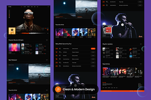 Rhythm - Music Player Landing Page