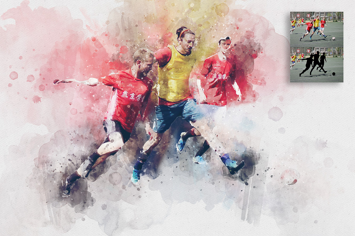 Splash Watercolor Photoshop Action, an Action Add-On by AndriyFM (Photo 12 of 15)