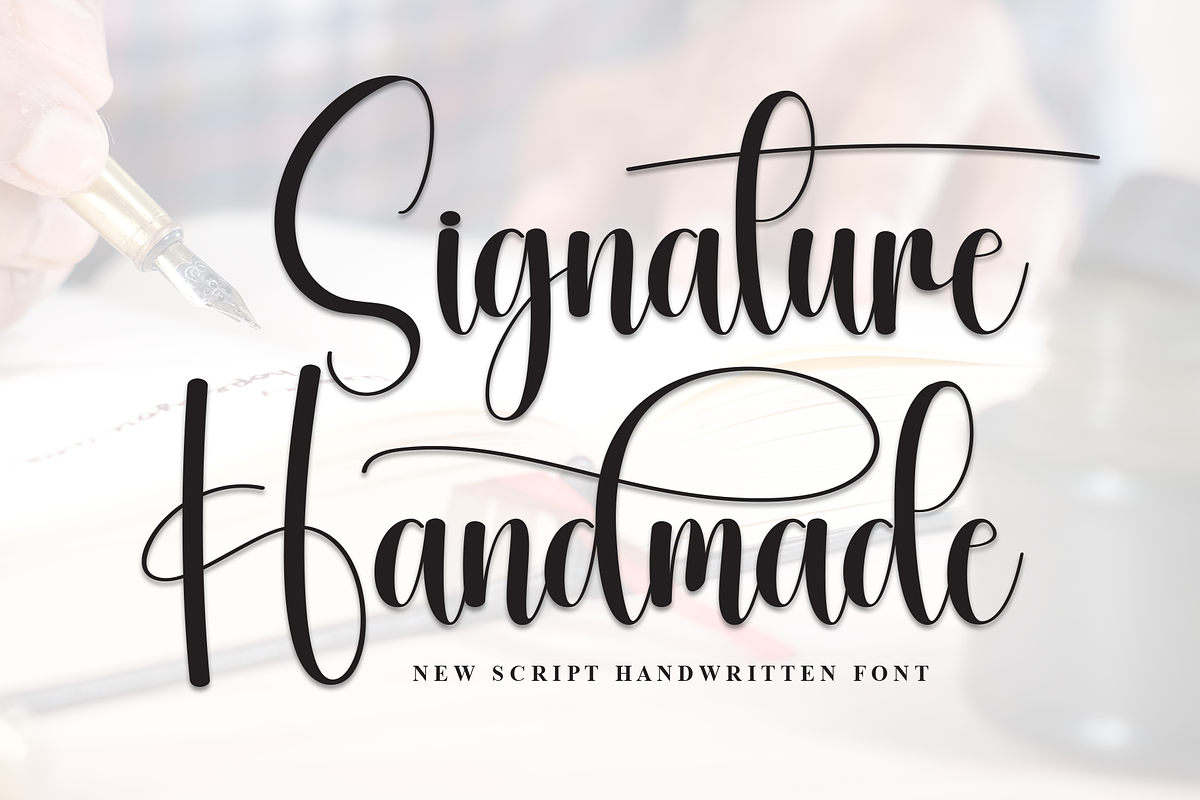 Signature Handmade | Script Font, a Handwritten Font by Scratchones (Photo 1 of 9)