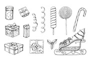 Christmas hand drawn Set, an Illustration by Tabiti (Thumbnail 3 of 13)
