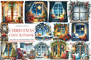 Christmas cozy window clipart, an Illustration by Designworld (Thumbnail 1 of 6)
