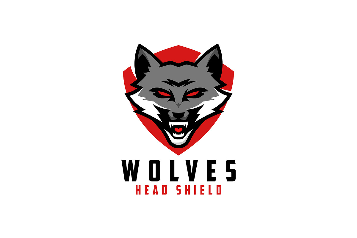 Wolves Head Logo Design, a Branding & Logo Template by kidzdsgn