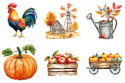 Fall Farm Clipart Bundle, an Illustration by designcity5 (Thumbnail 5 of 5)