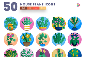 50 House Plant Icons