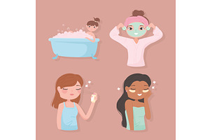 home beauty set, an Object Illustration by studiogstock